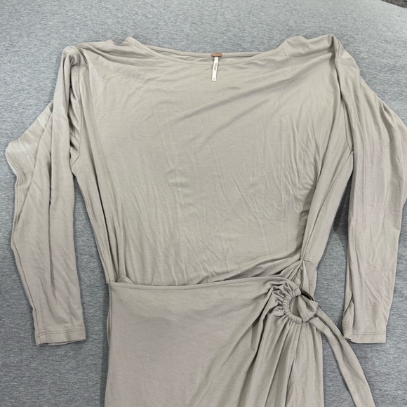 NWOT FREE PEOPLE Alyssa Long Sleeve Wrap Dress - Picture 9 of 12